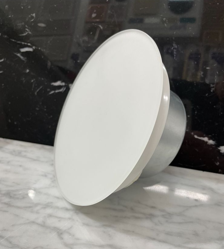 Анемостат со стеклянной внешней частью FOZA D 125 мм. RAL 9003